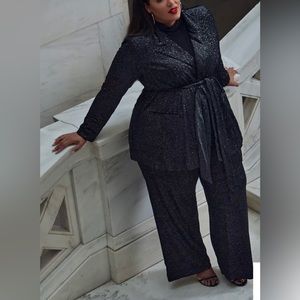 ELOQUII embellished pull on velvet pants (new)